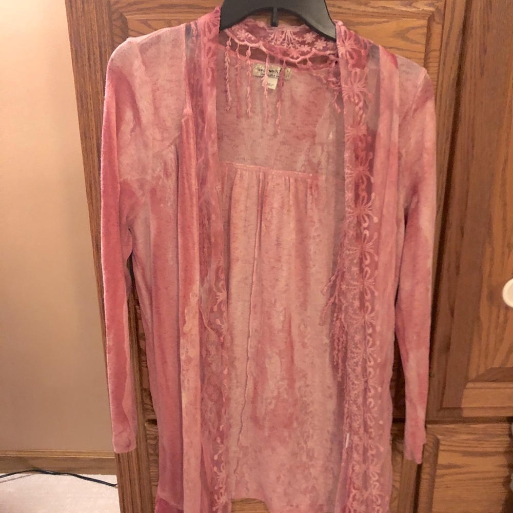 Pink cardigan